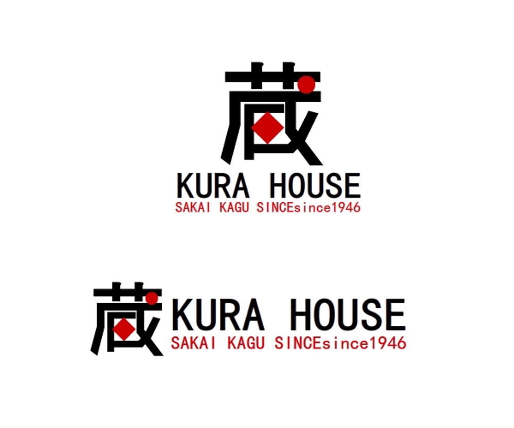 家具・インテリアのお店　「KURA　HOUSE」のロゴ
