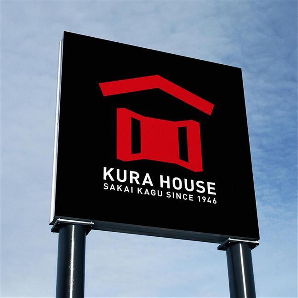 家具・インテリアのお店　「KURA　HOUSE」のロゴ