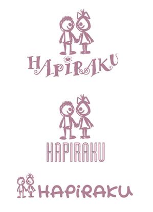 KFD (kida422)さんのウェディングペーパーアイテム販売サイト「HAPIRAKU」のロゴへの提案