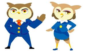 喜多見　朱 (Meira777)さんのふくろう（鳥）のキャラクターデザインへの提案
