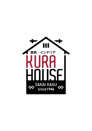 柳　愉遊 (yuyu_yanagi)さんの家具・インテリアのお店　「KURA　HOUSE」のロゴへの提案