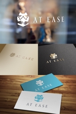 YOO GRAPH (fujiseyoo)さんの雑貨ショップ「AT EASE」のロゴへの提案
