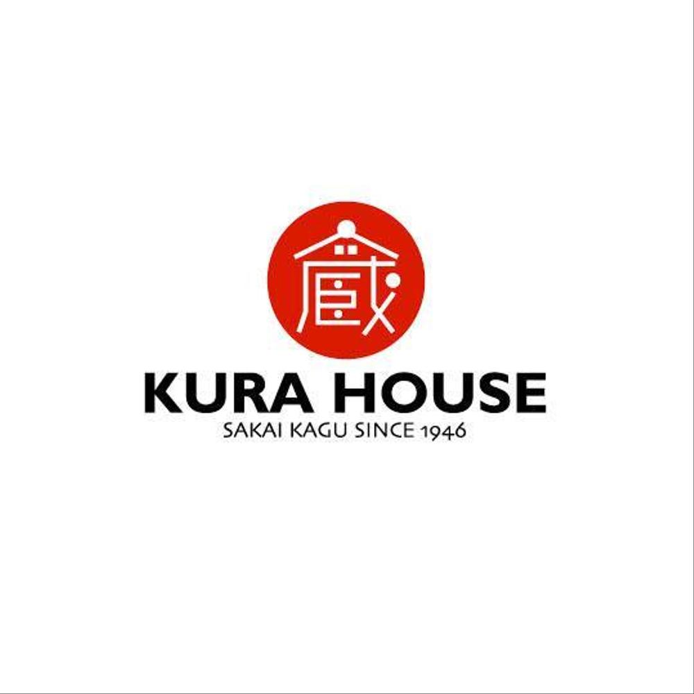 家具・インテリアのお店　「KURA　HOUSE」のロゴ