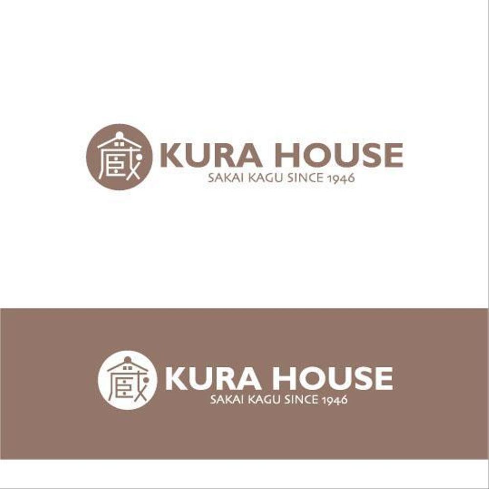 家具・インテリアのお店　「KURA　HOUSE」のロゴ