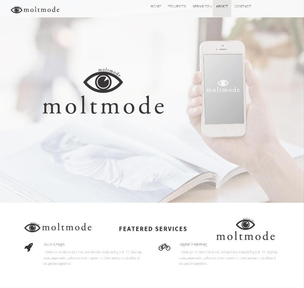 ネイル、マツエクサロン『moltmode』のロゴ