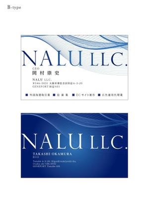 TM (mmdtkhr)さんのNALU LLC.　名刺デザインへの提案