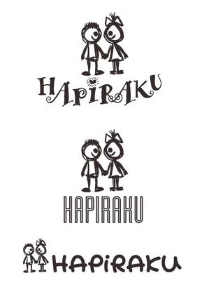 KFD (kida422)さんのウェディングペーパーアイテム販売サイト「HAPIRAKU」のロゴへの提案