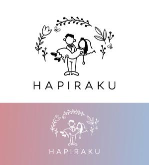 aotake, (ohana_tsumugi)さんのウェディングペーパーアイテム販売サイト「HAPIRAKU」のロゴへの提案
