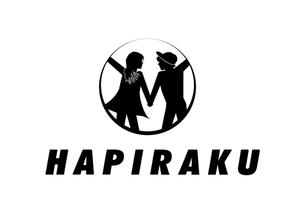 リオングラフィカ (shibazakura)さんのウェディングペーパーアイテム販売サイト「HAPIRAKU」のロゴへの提案