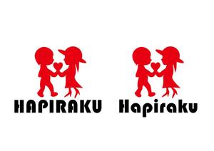 リオングラフィカ (shibazakura)さんのウェディングペーパーアイテム販売サイト「HAPIRAKU」のロゴへの提案