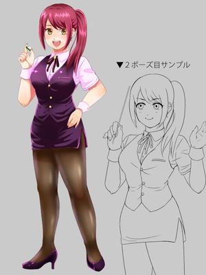 良子 (yoshiko_k)さんの美少女キャラクターのデザイン(麻雀アプリアシスタント役)への提案