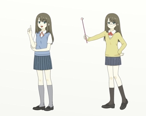 さんかくすい (sankaku-sui)さんの美少女キャラクターのデザイン(麻雀アプリアシスタント役)への提案