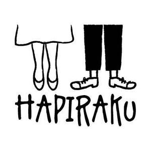 Design M (mochijpn)さんのウェディングペーパーアイテム販売サイト「HAPIRAKU」のロゴへの提案