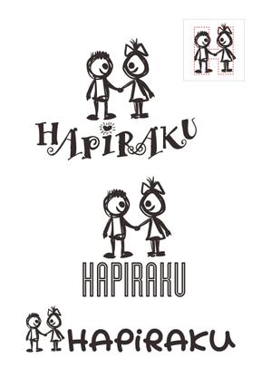 KFD (kida422)さんのウェディングペーパーアイテム販売サイト「HAPIRAKU」のロゴへの提案
