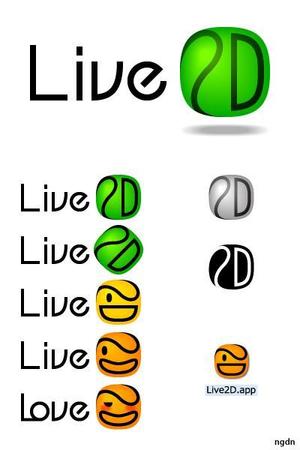 ngdn (ngdn)さんのイラストに命を吹き込む映像技術「Live2D」ロゴ・アイコン制作への提案