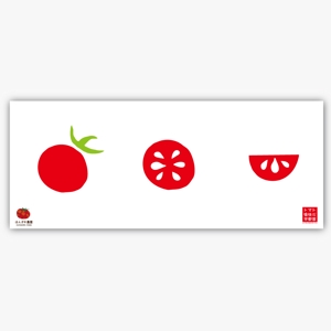 noraya_jr (noraya_jr)さんのトマト柄の手ぬぐいデザインへの提案