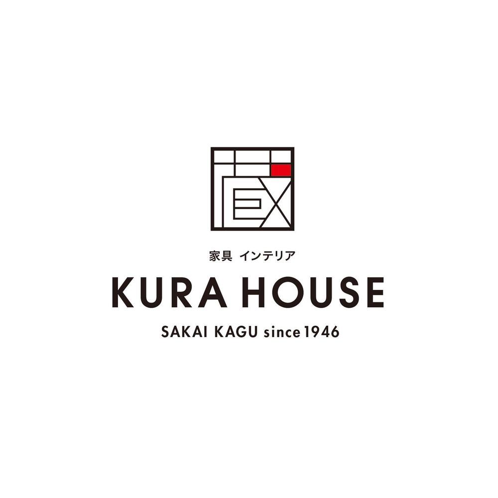 家具・インテリアのお店　「KURA　HOUSE」のロゴ