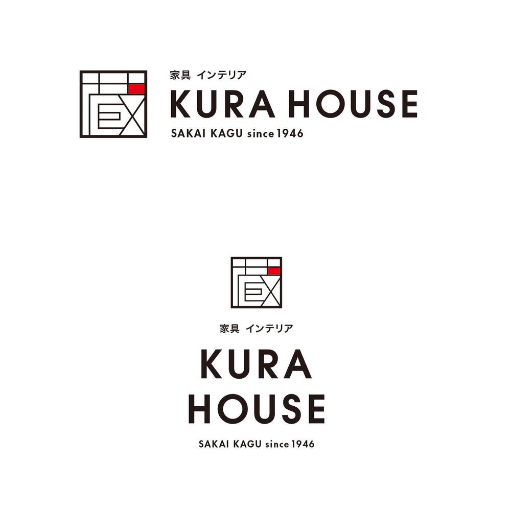 家具・インテリアのお店　「KURA　HOUSE」のロゴ