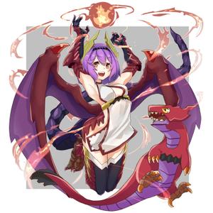 十森ひごろ (m-winterfour)さんのゲームに登場するモンスターのイラスト(ドラゴン少女)への提案