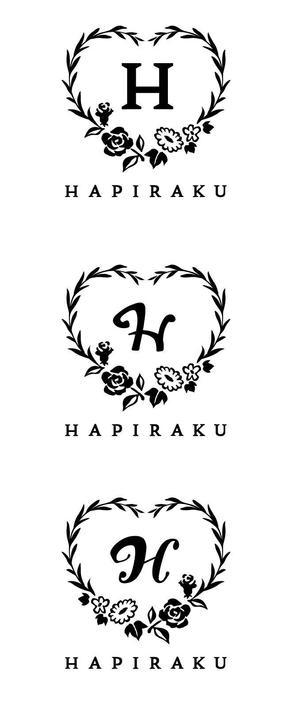 さんのウェディングペーパーアイテム販売サイト「HAPIRAKU」のロゴへの提案