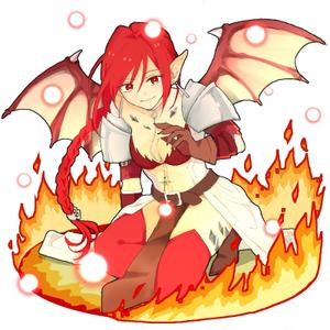 広田かぶ ()さんのゲームに登場するモンスターのイラスト(ドラゴン少女)への提案