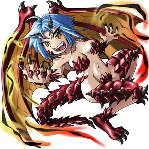 TCDTRT (TCDTRT)さんのゲームに登場するモンスターのイラスト(ドラゴン少女)への提案