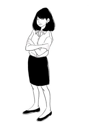 ラウラ　バヨ (Laura_13)さんの仕事のできそうなキャリアウーマン（女性）のイラストと転職を希望する今時ビジネスマン（男性）のイラストへの提案