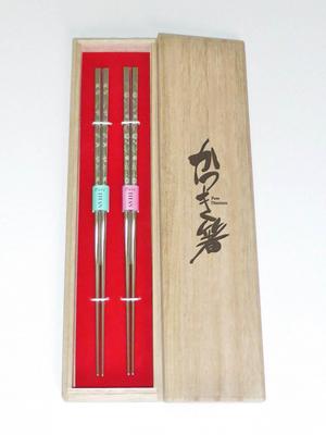 イワクラデザイン (kobeID)さんの純チタン製の箸　「かつき箸」　　の　ロゴへの提案