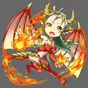 Nina (Nina)さんのゲームに登場するモンスターのイラスト(ドラゴン少女)への提案