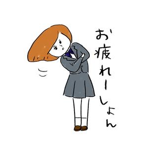 ygagarin (ygagarin)さんのシュールな女子高生キャラのスタンプ作成への提案