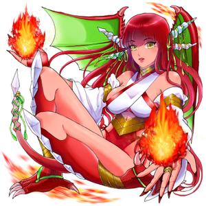 青井 チズル (aoi_chizuru)さんのゲームに登場するモンスターのイラスト(ドラゴン少女)への提案
