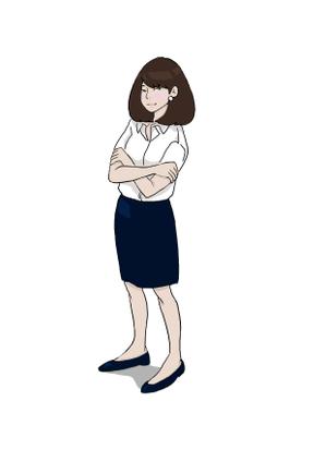 ラウラ　バヨ (Laura_13)さんの仕事のできそうなキャリアウーマン（女性）のイラストと転職を希望する今時ビジネスマン（男性）のイラストへの提案
