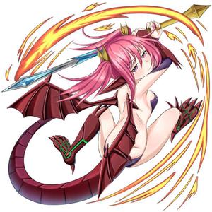 あぐぅ (amajo)さんのゲームに登場するモンスターのイラスト(ドラゴン少女)への提案