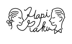 Mosko (Mosko)さんのウェディングペーパーアイテム販売サイト「HAPIRAKU」のロゴへの提案