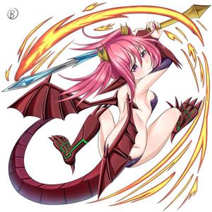 あぐぅ (amajo)さんのゲームに登場するモンスターのイラスト(ドラゴン少女)への提案