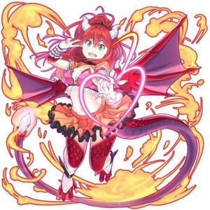 サクミチ（アゲダマ） (agedama)さんのゲームに登場するモンスターのイラスト(ドラゴン少女)への提案