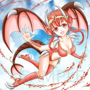 とり乃から揚げ (kreuzherzengel)さんのゲームに登場するモンスターのイラスト(ドラゴン少女)への提案