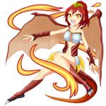 稲荷寿司 (inariju)さんのゲームに登場するモンスターのイラスト(ドラゴン少女)への提案