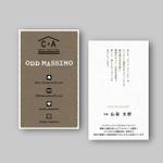 DONGRIN (DONGRIN_GRAPHICS)さんのクラフト作家『ODD MASSIMO』の名詞デザインへの提案