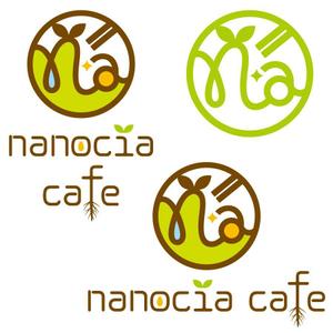 OKADAerk　オカダエリコ (okadaerk)さんのカフェ「nanocia cafe」のロゴへの提案