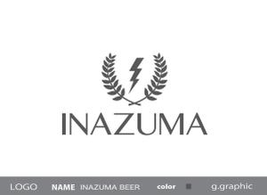 g.graphics ()さんのクラフトビール醸造所「INAZUMA BEER」のロゴへの提案