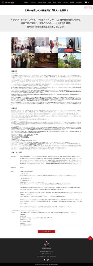 THET OO (King_Hervester)さんの採用ページの募集要項１ページをシンプルに作成くださいへの提案