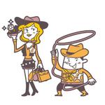 tosdesign (tosdesign)さんのカウボーイとカウガールの少年少女のキャラクターデザインへの提案