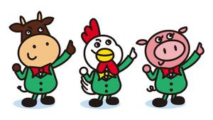 Macotさんのお肉屋さん（牛・豚・鶏）のキャラクターデザインへの提案