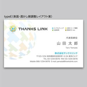 rinrioconon (rinrioconon)さんのサンクスリンク名刺制作への提案
