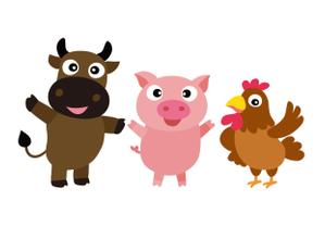 ttsoul (ttsoul)さんのお肉屋さん（牛・豚・鶏）のキャラクターデザインへの提案