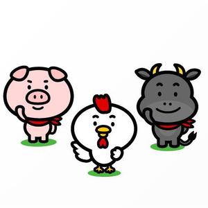 Jelly (Jelly)さんのお肉屋さん（牛・豚・鶏）のキャラクターデザインへの提案