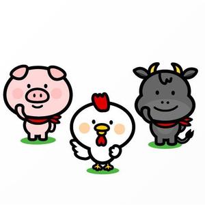 Jelly (Jelly)さんのお肉屋さん（牛・豚・鶏）のキャラクターデザインへの提案
