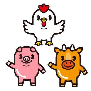 fumtoy (fumtoy)さんのお肉屋さん（牛・豚・鶏）のキャラクターデザインへの提案