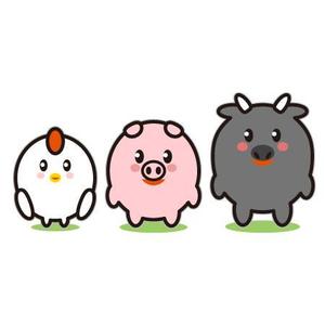 cms (tnkn0903)さんのお肉屋さん（牛・豚・鶏）のキャラクターデザインへの提案